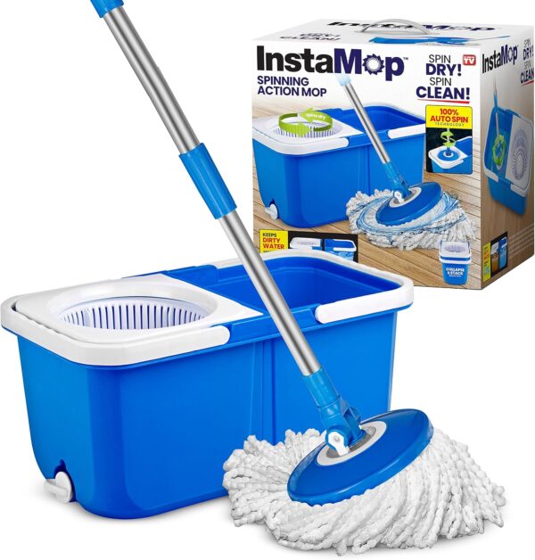 SpinDry Floor Mop Set with Bucket